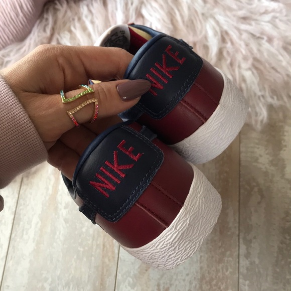 NWT Nike ID blazer maroon leather custom - Picture 6 of 7